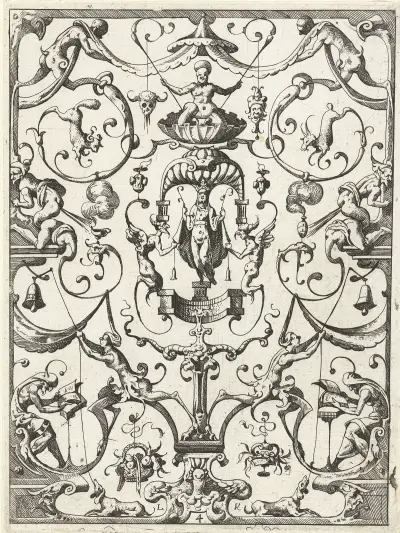 Dekoration mit Grotesken, 1607 – Nr. 5 von Lucas Kilian