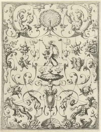 Groteskendekoration, 1607 – Nr. 1 von Lucas Kilian
