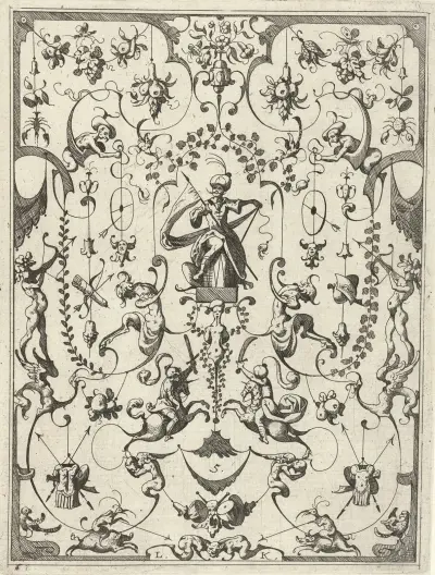 Groteskendekoration, 1607 – Nr. 2 von Lucas Kilian