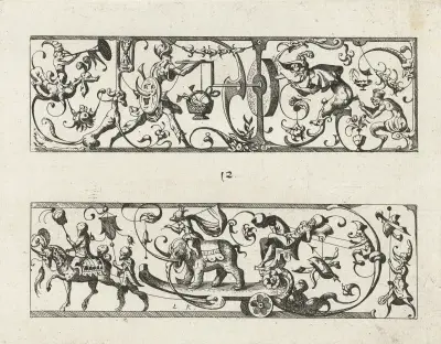 Dekoration mit Grotesken, 1607 – Nr. 9 von Lucas Kilian
