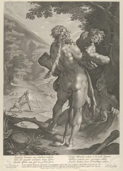 Herkules und Antäus von Lucas Kilian