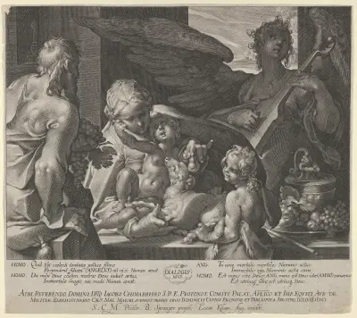 Heilige Familie mit Johannes von Lucas Kilian