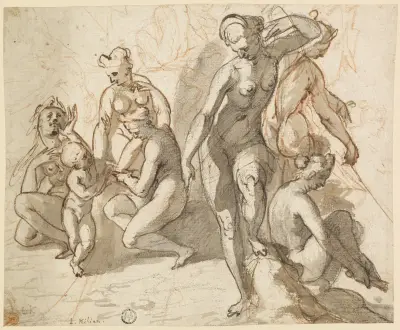 Skizze einer Figurengruppe von Lucas Kilian