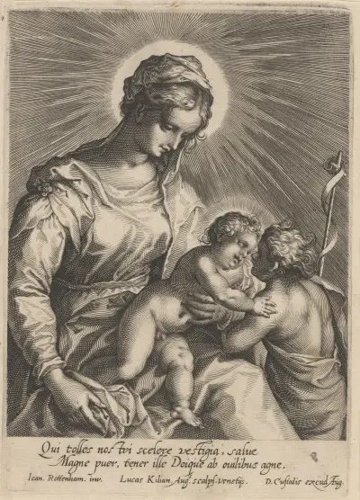 Maria mit Kind und Johannes dem Täufer von Lucas Kilian