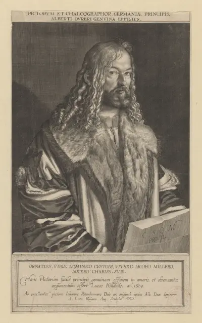 Portrait of Albrecht Dürer av Lucas Kilian