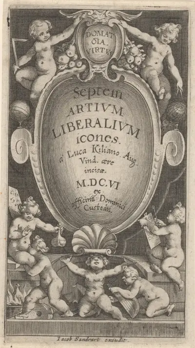 Septem Artium Liberalium icones – Titelseite von Lucas Kilian