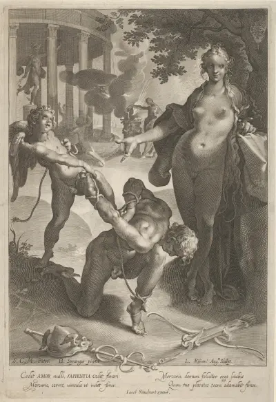 Venus und Amor fesseln Merkur von Lucas Kilian