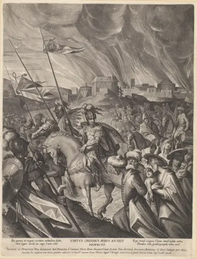 Victory of Julius Caesar as an allegory of Rudolf I av Lucas Kilian