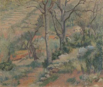 End of the Village, Dardennes av Lucien Pissarro