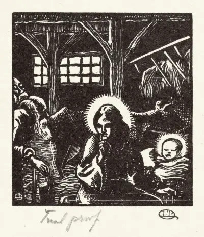 Geboorte van Christus av Lucien Pissarro