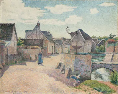 Gouvernes, près Lagny von Lucien Pissarro