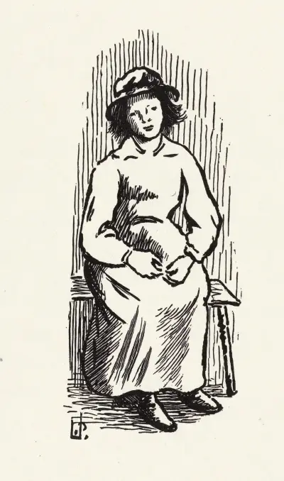Jong meisje av Lucien Pissarro