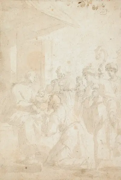 Adoration of the Kings av Ludovico Carracci