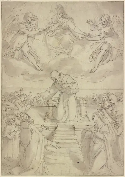 Allegory of the Cordons of St. Francis av Ludovico Carracci