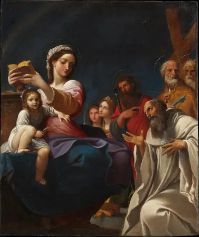 Madonna and Child with Saints av Ludovico Carracci