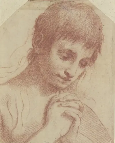 Praying youth av Ludovico Carracci