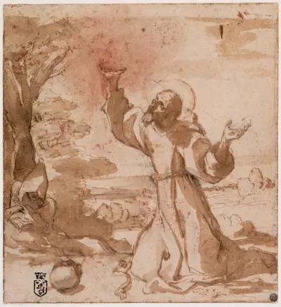 Saint Francis of Assisi av Ludovico Carracci