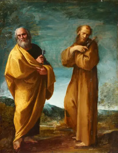 Saints Peter and Francis of Assisi av Ludovico Carracci