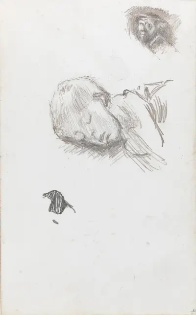 Gesicht; schlafendes Kind von Ludvig Karsten