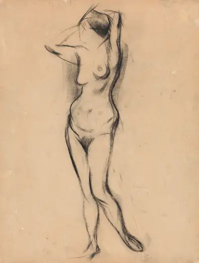 Stående kvinneakt, 1914 – nr 1 av Ludvig Karsten