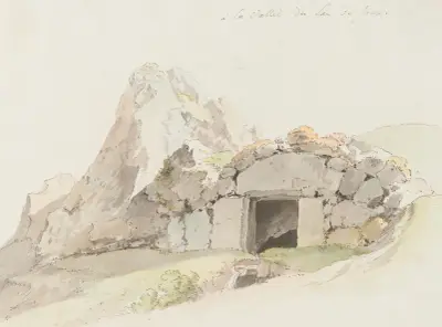 Mot sjön Joux dal av Johann Ludwig Aberli