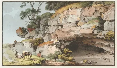 À Montcherand, prés d’Orbe av Johann Ludwig Aberli