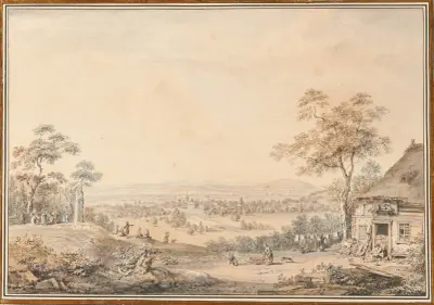 Vy av Belp av Johann Ludwig Aberli