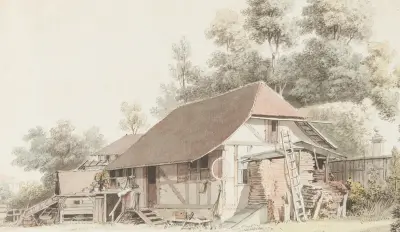 Bauernhaus im Berner Mittelland – Nr. 2 von Johann Ludwig Aberli