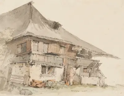 Bauernhaus im Berner Mittelland – Nr. 3 von Johann Ludwig Aberli