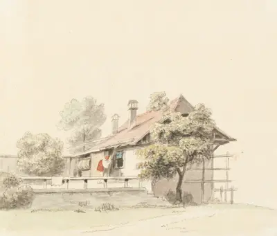 Berner Bauernhaus av Johann Ludwig Aberli