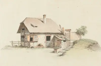 Berner Bauernhaus av Johann Ludwig Aberli