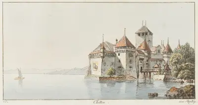 Chillon av Johann Ludwig Aberli
