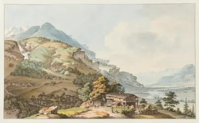 La Vallée Oberhasli av Johann Ludwig Aberli