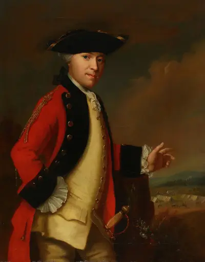 Offizier des Berner Regiments von Erlach av Johann Ludwig Aberli