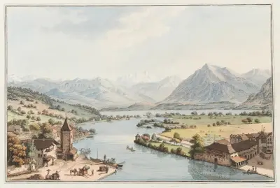 Utsikt från slottet Thoun av Johann Ludwig Aberli