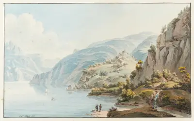Utsikt över Luzernsjön av Johann Ludwig Aberli