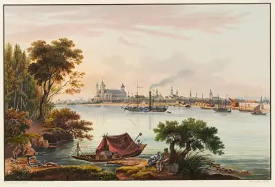 Vy av staden Speyer, huvudstad i Rhenska Bayern av Johann Ludwig Bleuler