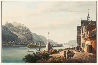 Vy av Hamerstein mot Anderach av Johann Ludwig Bleuler