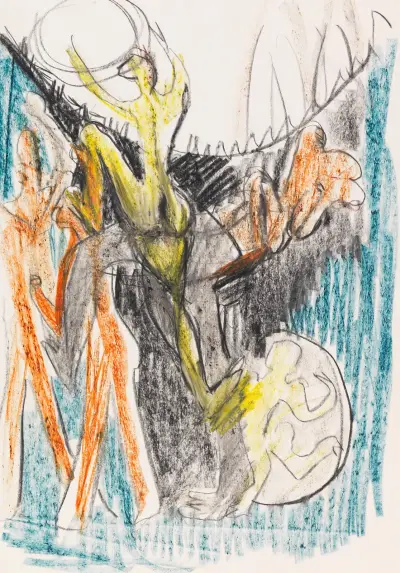 Allegorie – Der Aufstieg (Emporsteigender) av Ernst Ludwig Kirchner