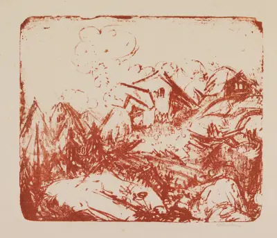 Alphütten, 1919 – nr 1 av Ernst Ludwig Kirchner