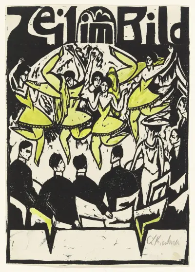 Dancers at the ice palace av Ernst Ludwig Kirchner