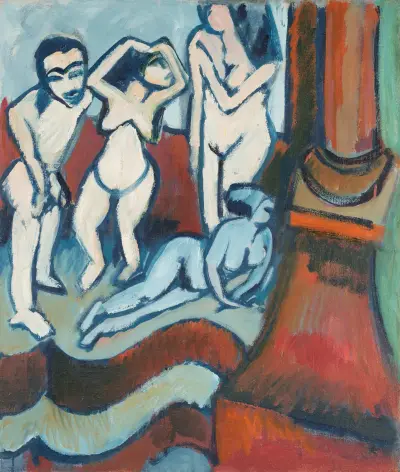 Four Wooden Sculptures av Ernst Ludwig Kirchner