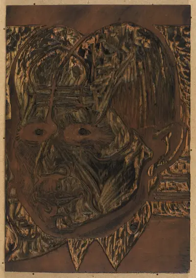 Kopf Dr. Bauer, Zeichnungsstock av Ernst Ludwig Kirchner