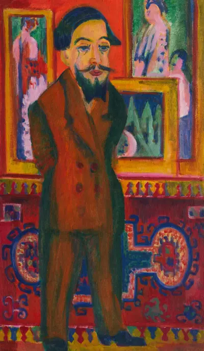 Männerbildnis L. Schames av Ernst Ludwig Kirchner