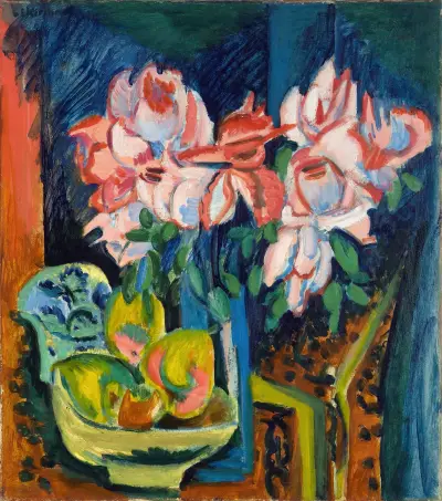 Pink Roses av Ernst Ludwig Kirchner