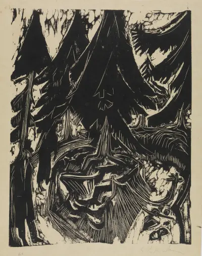 Sanatoriumsspaziergang av Ernst Ludwig Kirchner