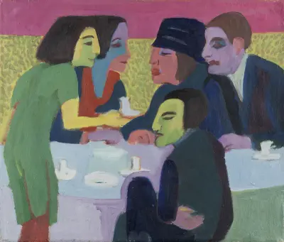 Scene at a Café av Ernst Ludwig Kirchner