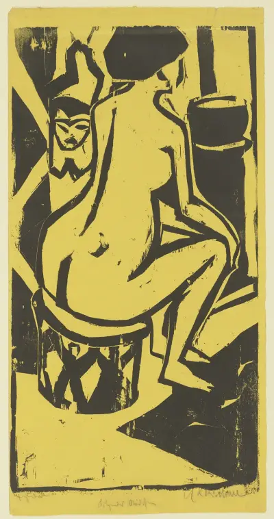 Sitzendes Mädchen av Ernst Ludwig Kirchner