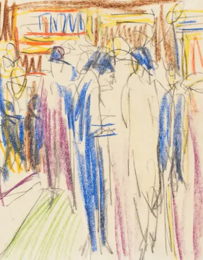 Straßenszene (Berlin), 1914 – nr 2 av Ernst Ludwig Kirchner