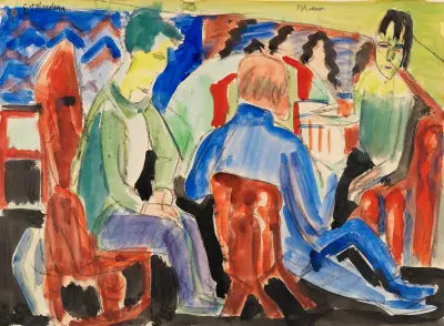 Unterhaltung av Ernst Ludwig Kirchner